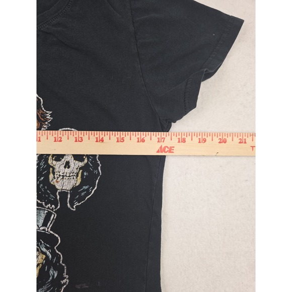2012 Guns And Roses Band Tee Faded Black Shirt Vintage Style Womens Size XL - Picture 12 of 13